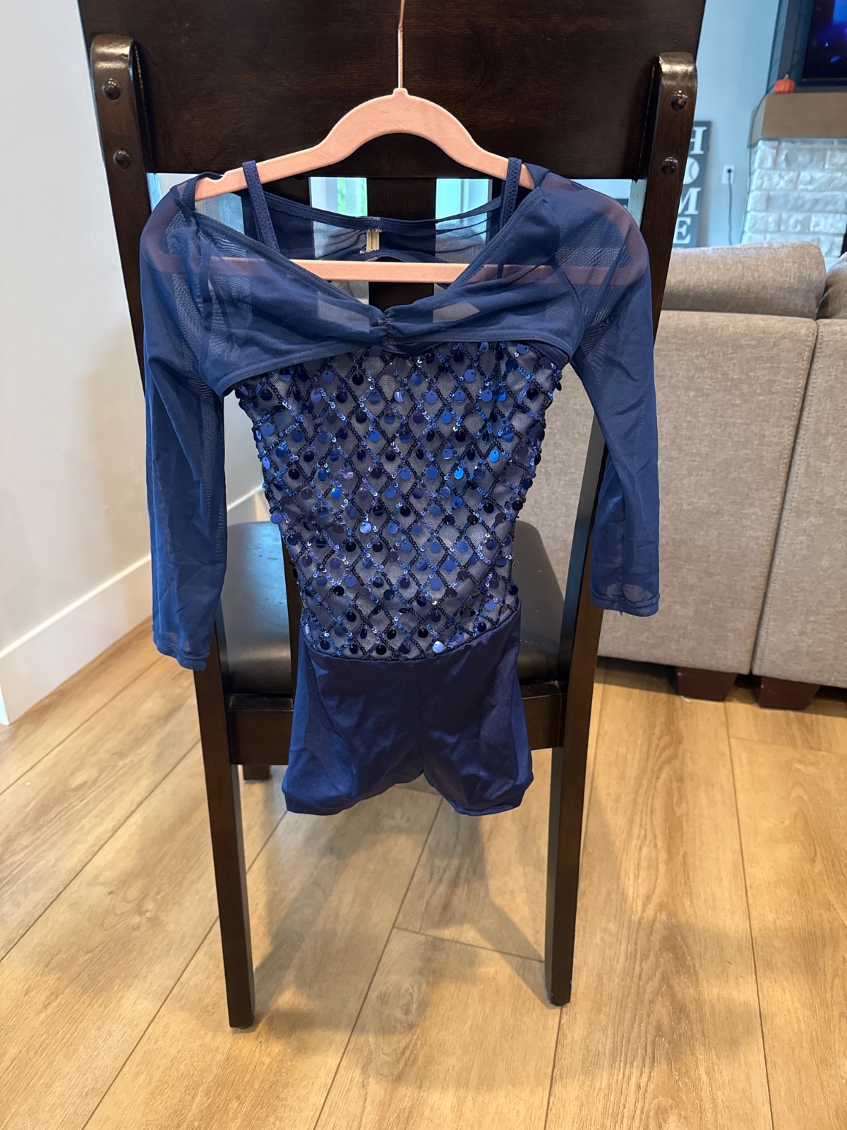 Weissman Navy Sparkle Two-Piece Dance Outfit