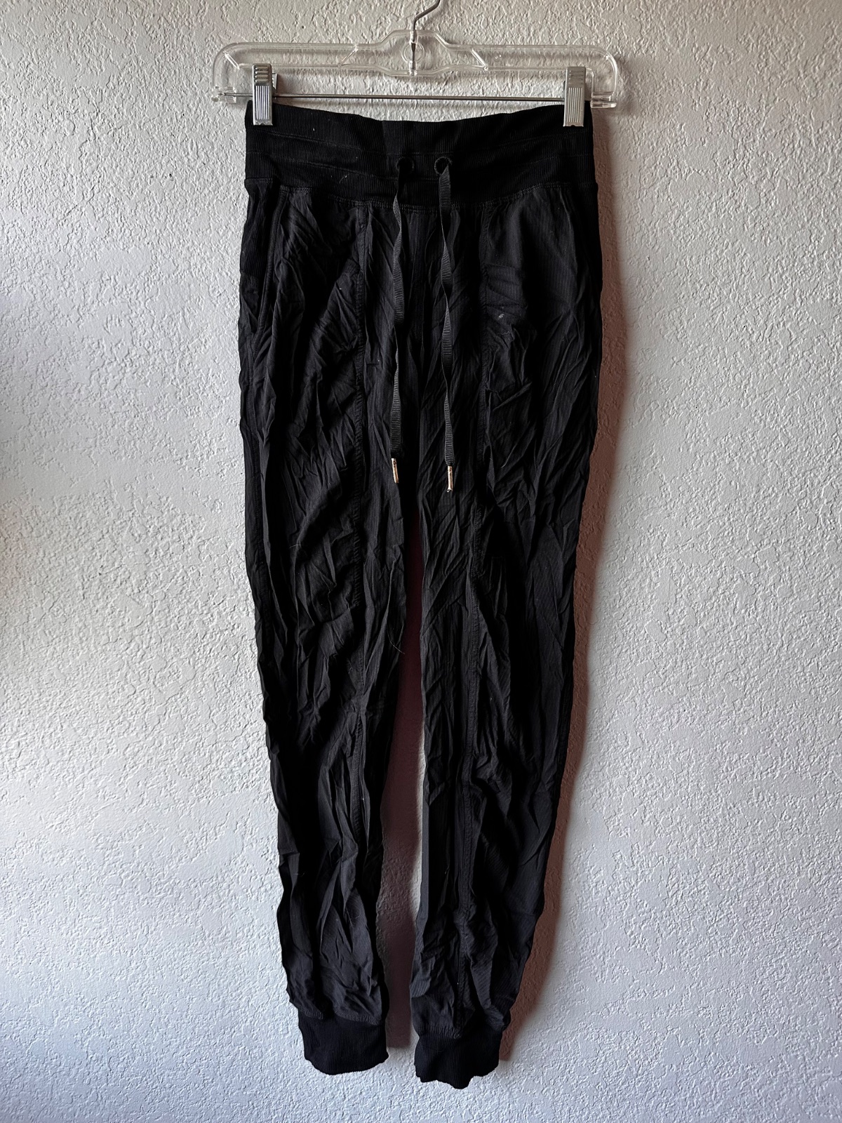 Black Nylon Jogger Pants