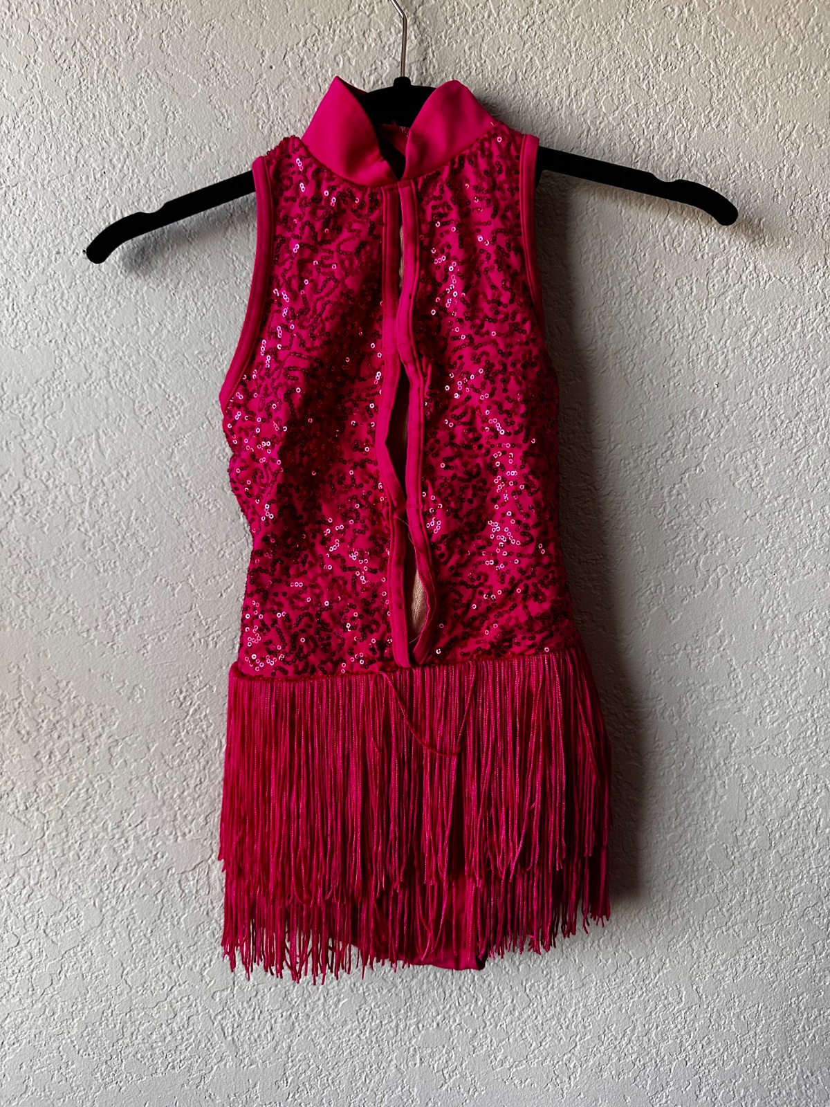 Balera Hot Pink Sequin Fringe Dress